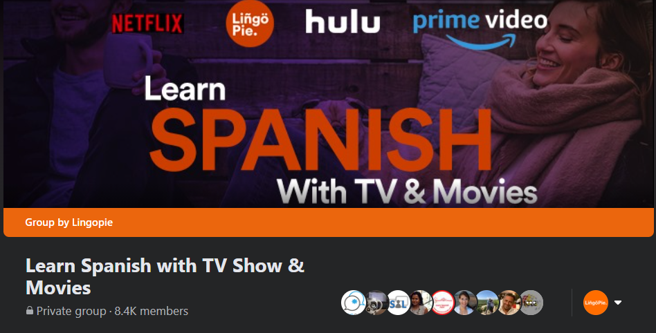 Screenshot from 'Learn Spanish With TV & Movies' Facebook Group